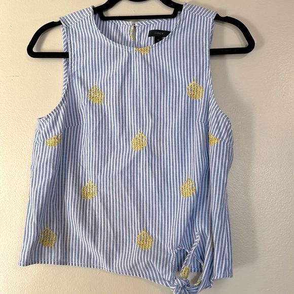 J. Crew Tops - JCrew embroidered pineapple sleeveless top